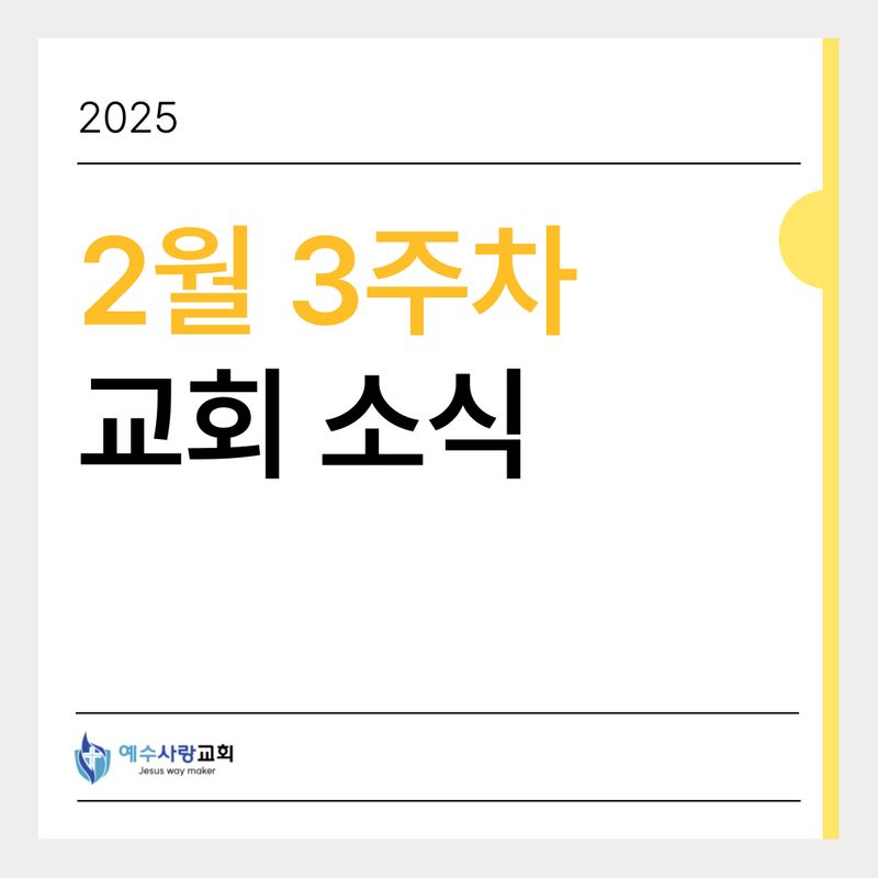 2월 3주차 소식